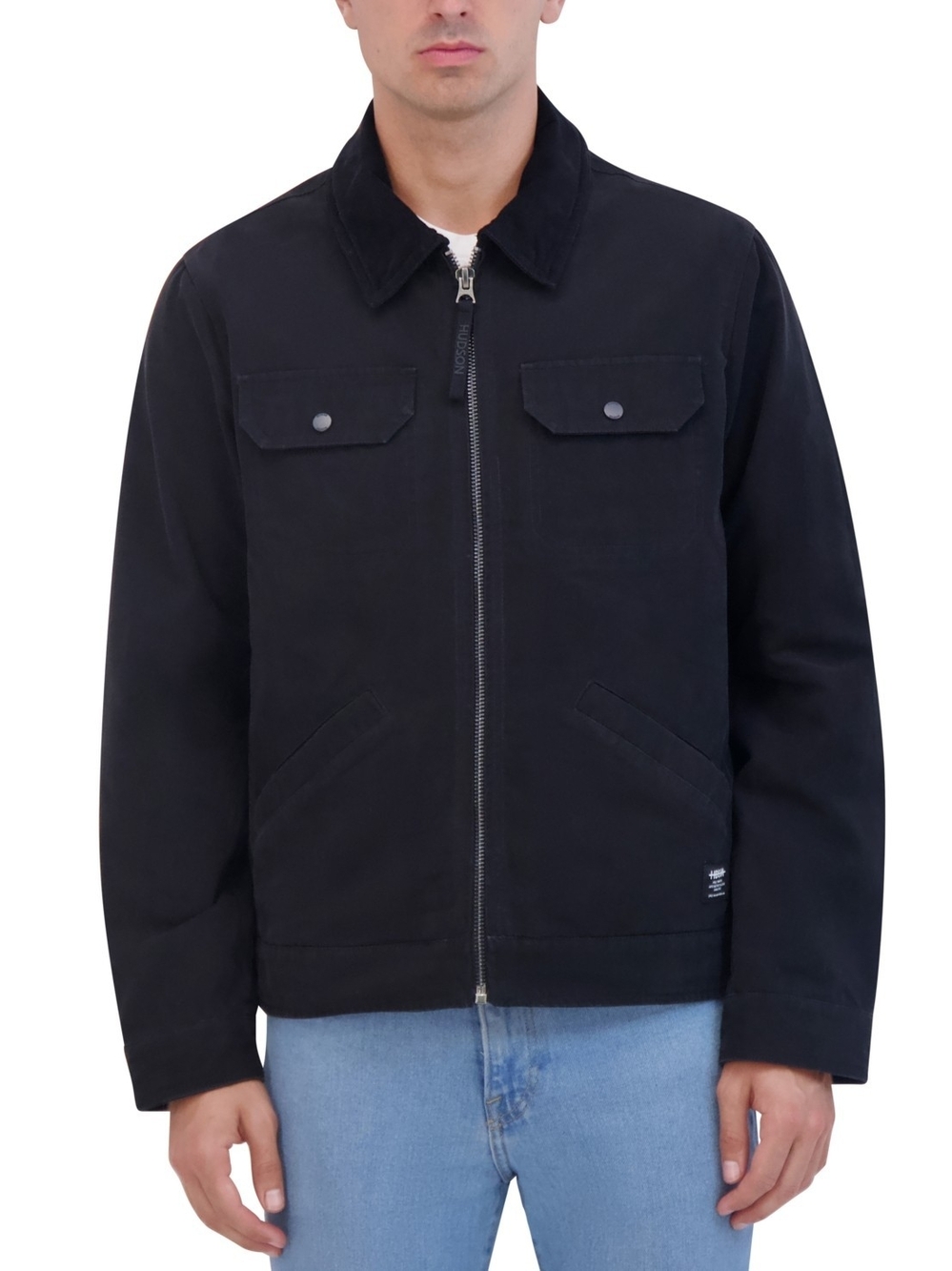 Hudson Men's Cotton Canvas Trucker Jacket - Black. Avsil In S and 2XL. NWT